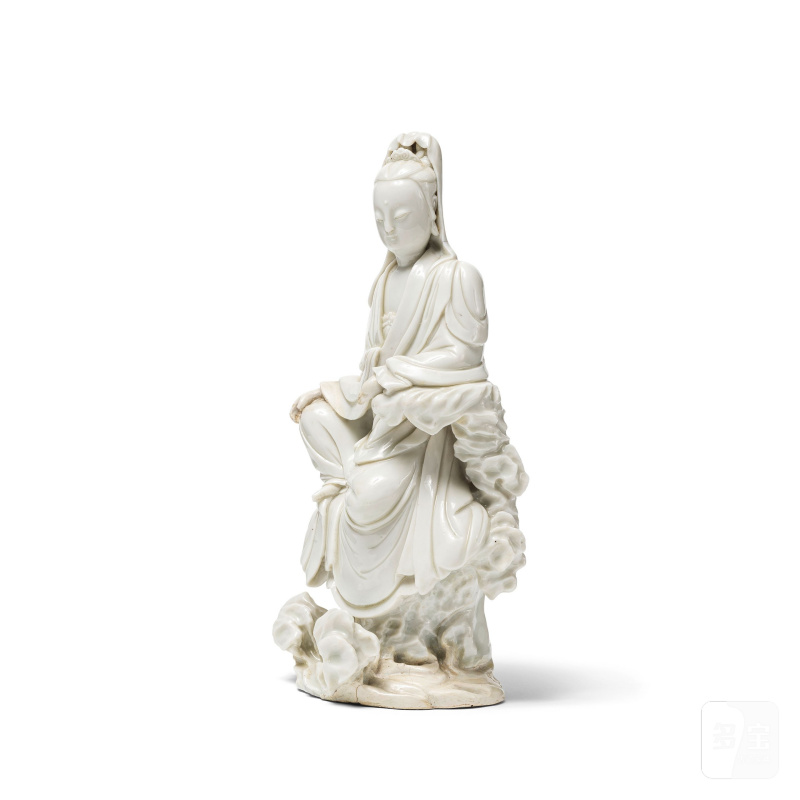 清 十八世紀 白釉觀音像 | STATUETTE DE GUANYIN EN PORCELAINE BLANC DE CHINE - 图10